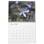 花の花の詩篇の感動的壁 カレンダー (1月 2026)