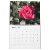 花の花の詩篇の感動的壁 カレンダー (2月 2026)