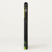 花の花の黒の電話-堅いiPhone Xの場合 Case-Mate iPhoneケース (裏面/左)