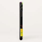 花の花の黒の電話-堅いiPhone Xの場合 Case-Mate iPhoneケース (裏面/右)