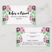 花の花は友人の紹介を参照します 紹介カード (正面/裏面)