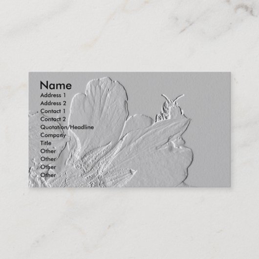 花の花びらのデザインの蜂 名刺 (正面)