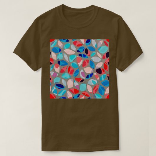 花の花びらのパタカラフルーン Tシャツ (デザイン正面)