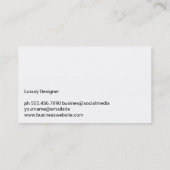 花の花びらパターン | 青芸術的色 名刺 (裏面)