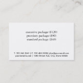 花の花びら 名刺 (裏面)