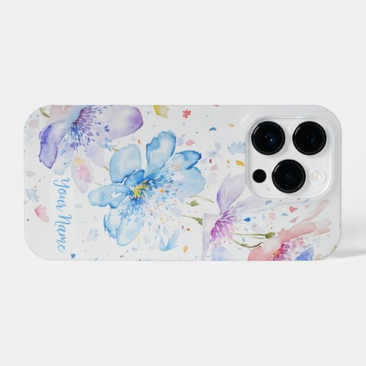 花の花びら（名前） iPhoneケース (裏面横)