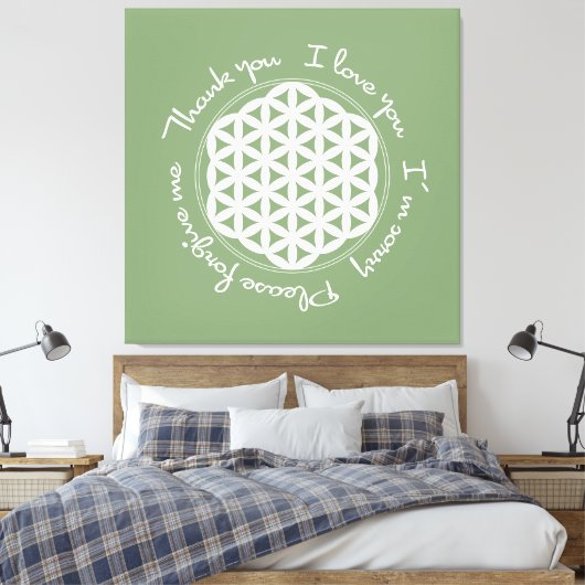 花の花ホオポノポン キャンバスプリント (インサイチュ (寝室))