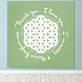 花の花ホオポノポン キャンバスプリント (インサイチュ (ウッドフロア))