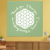 花の花ホオポノポン キャンバスプリント (インサイチュ (リビング))