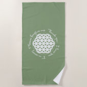 花の花ホオポノポン ビーチタオル (正面)