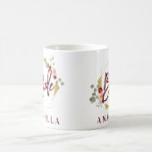 花の花嫁のバチェロレッテのブライダルシャワーのマグ コーヒーマグカップ (中央)