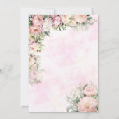 花の花嫁の水結婚色 招待状 (裏面)