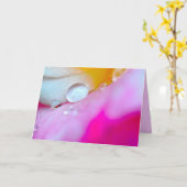 花の花弁の水低下 カード (黄色い花)