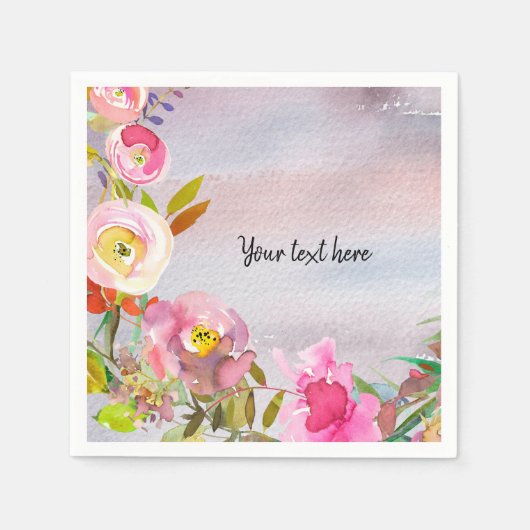 花の花束すべての行事 スタンダードカクテルナプキン (正面)