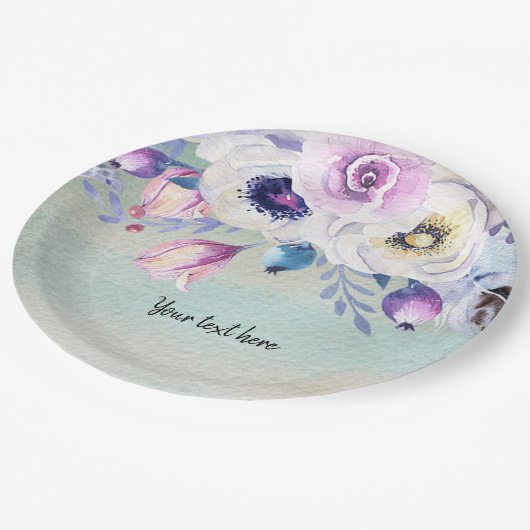 花の花束すべての行事 ペーパープレート (アングル)