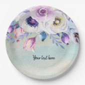 花の花束すべての行事 ペーパープレート (正面)