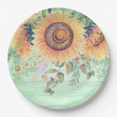 花の花束すべての行事 ペーパープレート (正面)