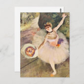 花の花束とデガスバレリーナ ポストカード (正面/裏面)