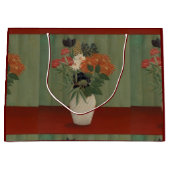 花の花束と中国アスターと東京 ラージペーパーバッグ (正面)