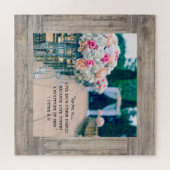 花の花束の愛と結婚の通路の聖書の聖句 ジグソーパズル (横)