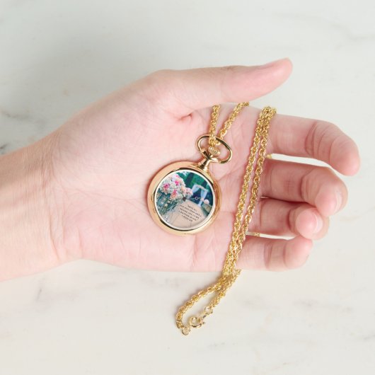 花の花束の愛と結婚の通路の聖書の聖句 腕時計 (手)