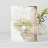 花の花束を持つ美しい結婚花嫁 招待状 (スタンド正面)