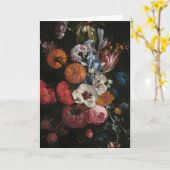 花の花束を持つ静物詩 | Johan Johnsen カード (黄色い花)