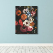 花の花束を持つ静物詩 | Johan Johnsen キャンバスプリント (インサイチュ (ウッドフロア))