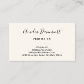 花の花束インピンクオレンジ&ブルーボホ 名刺 (裏面)