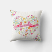 花の花束ハートアート最高のフローラママ枕 クッション (裏面)