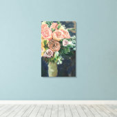 花の花束モノタイプのプリントの1つ キャンバスプリント (インサイチュ (ウッドフロア))