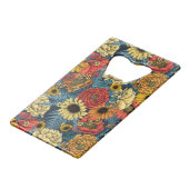 花の花束 – バラ、牡丹、デイジーはfe クレジットカード栓抜き (裏面アングル)