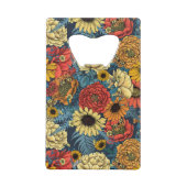 花の花束 – バラ、牡丹、デイジーはfe クレジットカード栓抜き (裏面)