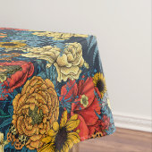 花の花束 – バラ、牡丹、デイジーはfe テーブルクロス (インサイチュ)