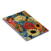 花の花束 – バラ、牡丹、デイジーはfe ノートブック (右側)