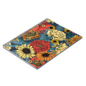 花の花束 – バラ、牡丹、デイジーはfe ノートブック (左側)