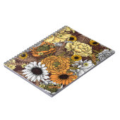 花の花束 – バラ、牡丹、デイジーはfe ノートブック (左側)