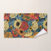 花の花束 – バラ、牡丹、デイジーはfe バスタオルセット (ハンドタオル)