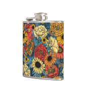 花の花束 – バラ、牡丹、デイジーはfe フラスク (左)