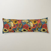 花の花束 – バラ、牡丹、デイジーはfe ボディピロー (裏面)