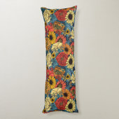 花の花束 – バラ、牡丹、デイジーはfe ボディピロー (裏面 (縦))