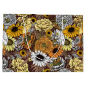 花の花束 – バラ、牡丹、デイジーはfe ラージペーパーバッグ (裏面)