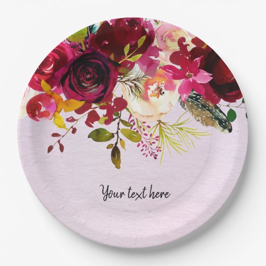 花の花束 ペーパープレート (正面)