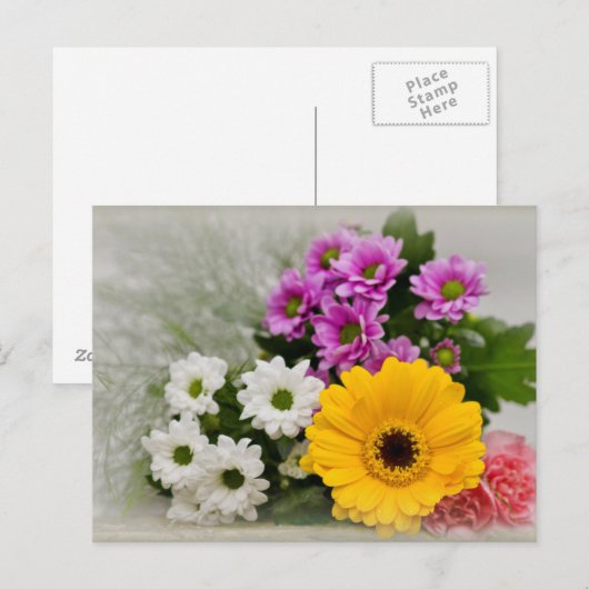 花の花束 ポストカード (正面/裏面)