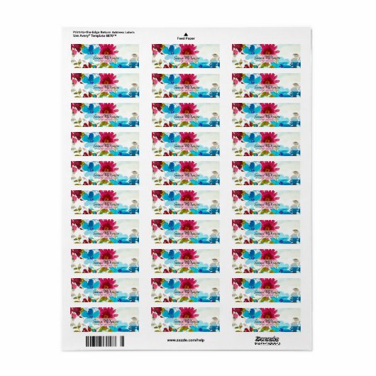 花の花束 ラベル (フルシート)