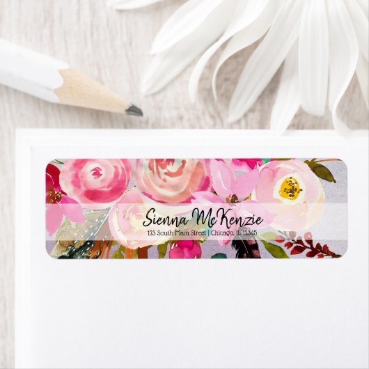 花の花束 ラベル (インサイチュ)