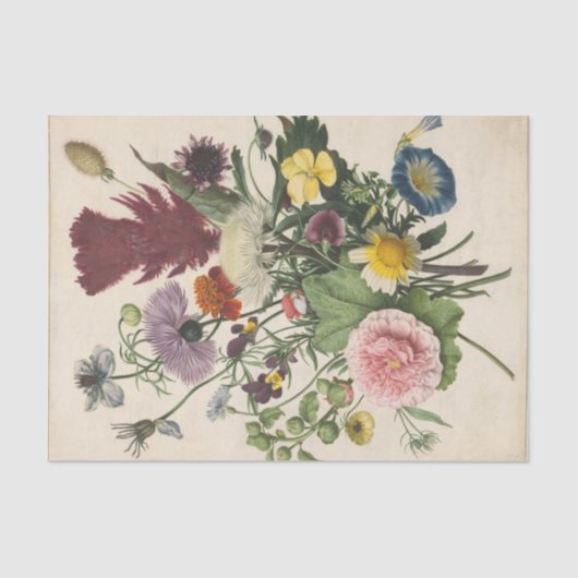 花の花束（匿名） 薄葉紙 (正面)