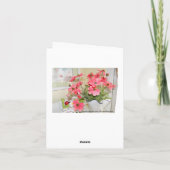 花の花束，心に満ちた悔やみや弔慰，彼女 カード (裏面)