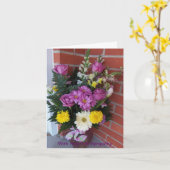 花の花束，心に満ちた悔やみや弔慰，彼女 カード (黄色い花)