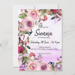 花の花束 招待状